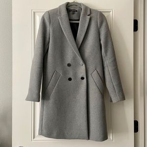 Zara TRF Gray Wool Blend Coat XS